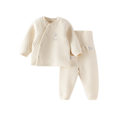 婴儿秋冬高腰护肚内衣套装