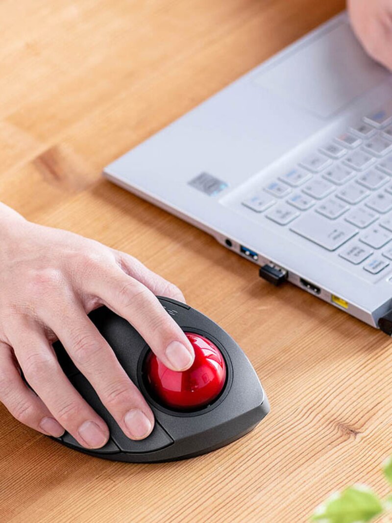 일본 SANWA 무선 마우스 인체공학적 트랙볼 듀얼 모드 자동 수직 도면 CAD 정밀 도면 PS