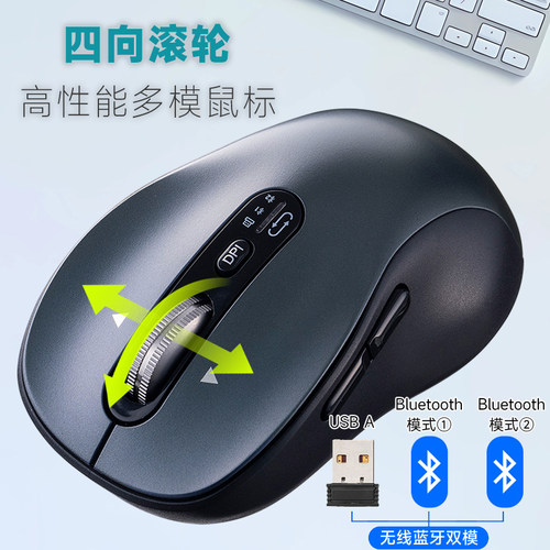 日本SANWA无线蓝牙鼠标充电静音