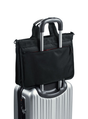 日本SANWA休闲电脑包13.3/15英寸防泼水笔记本手提挎出差旅行公文包可挂行李箱拉杆