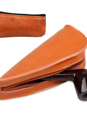 皮质烟斗收纳包复古真皮烟斗便携包男士小号多功能大容量配件包