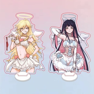 吊带袜天使周边Panty&Stocking双面亚克力大立牌装饰桌面摆件礼物