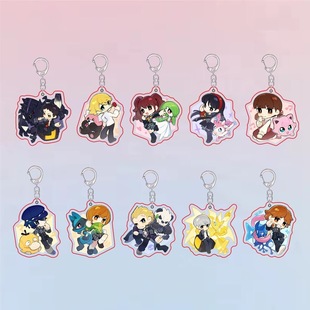 宝可梦x女神异闻录4周边双面亚克力钥匙扣装饰背包挂件创意小礼物