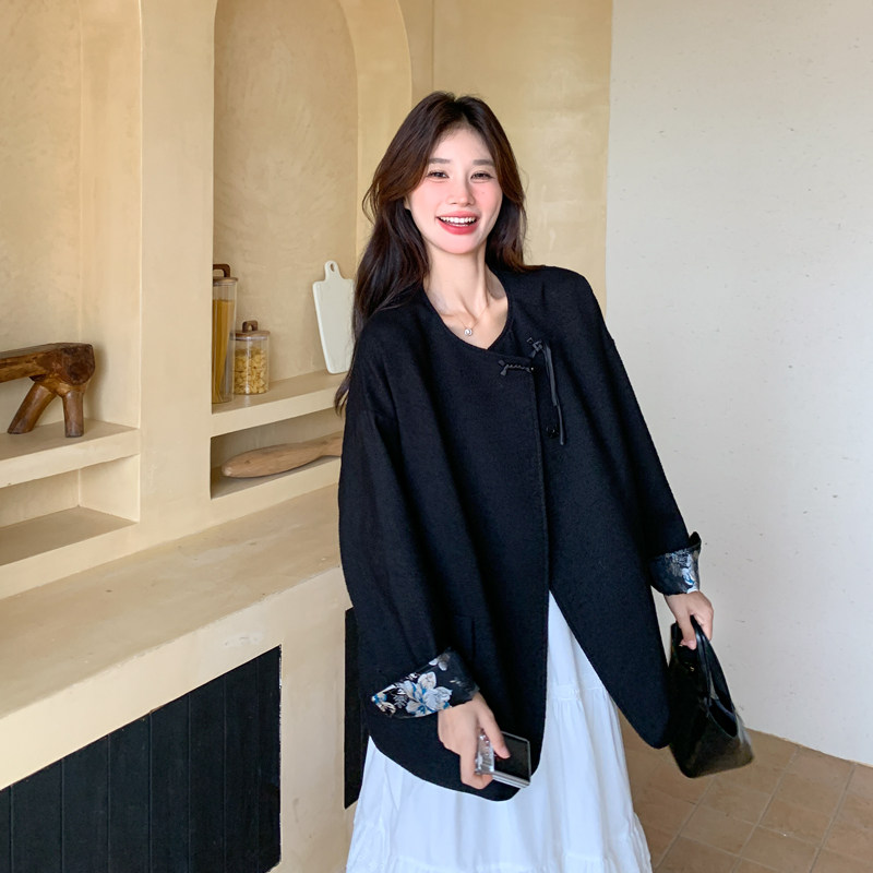 【现货】春季黑色风新中式盘口西装外套#8503-P130-K198,女装西装,2C111