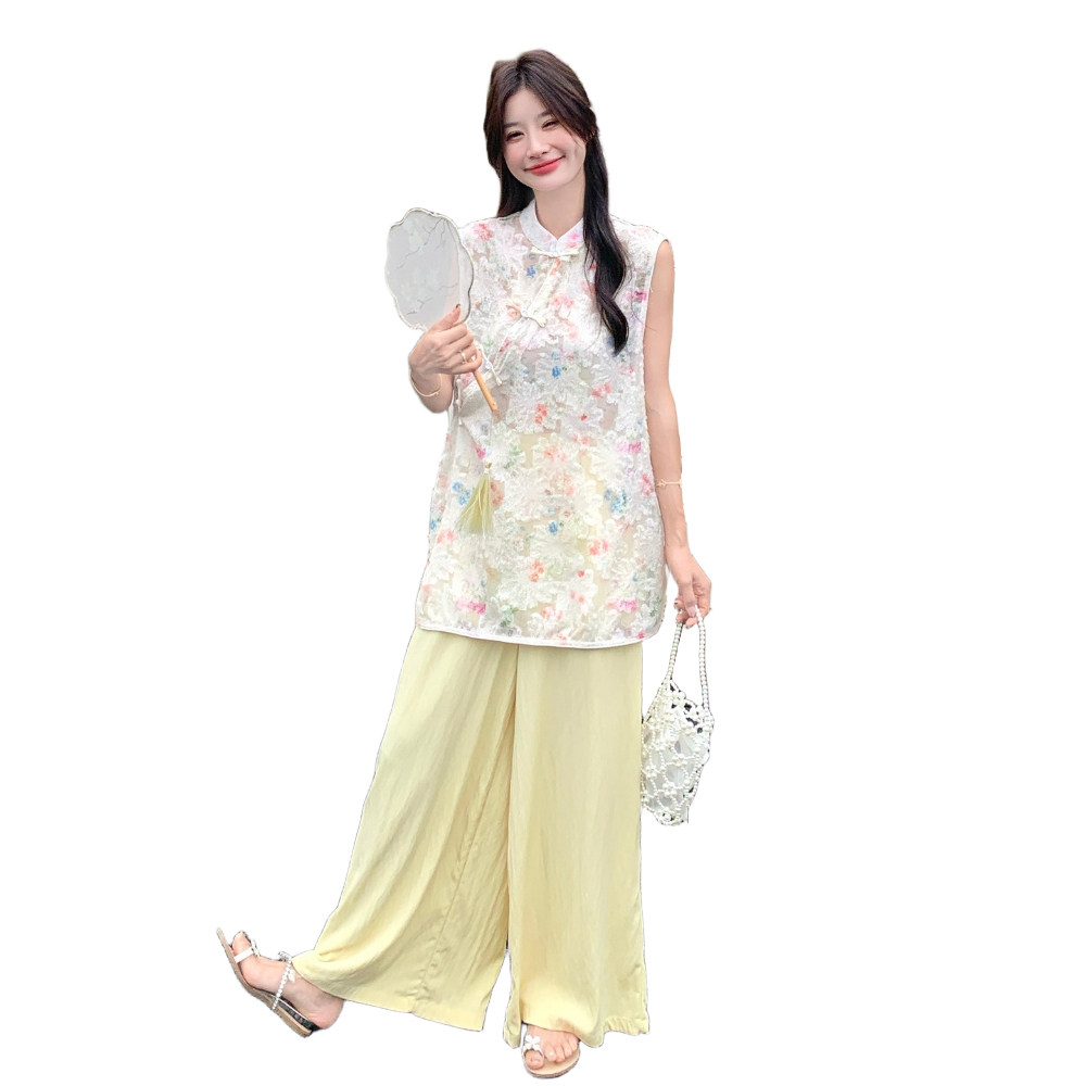 夏季新中式风套装两件套#2559-P160-K238,女装套装/套裙,2C111