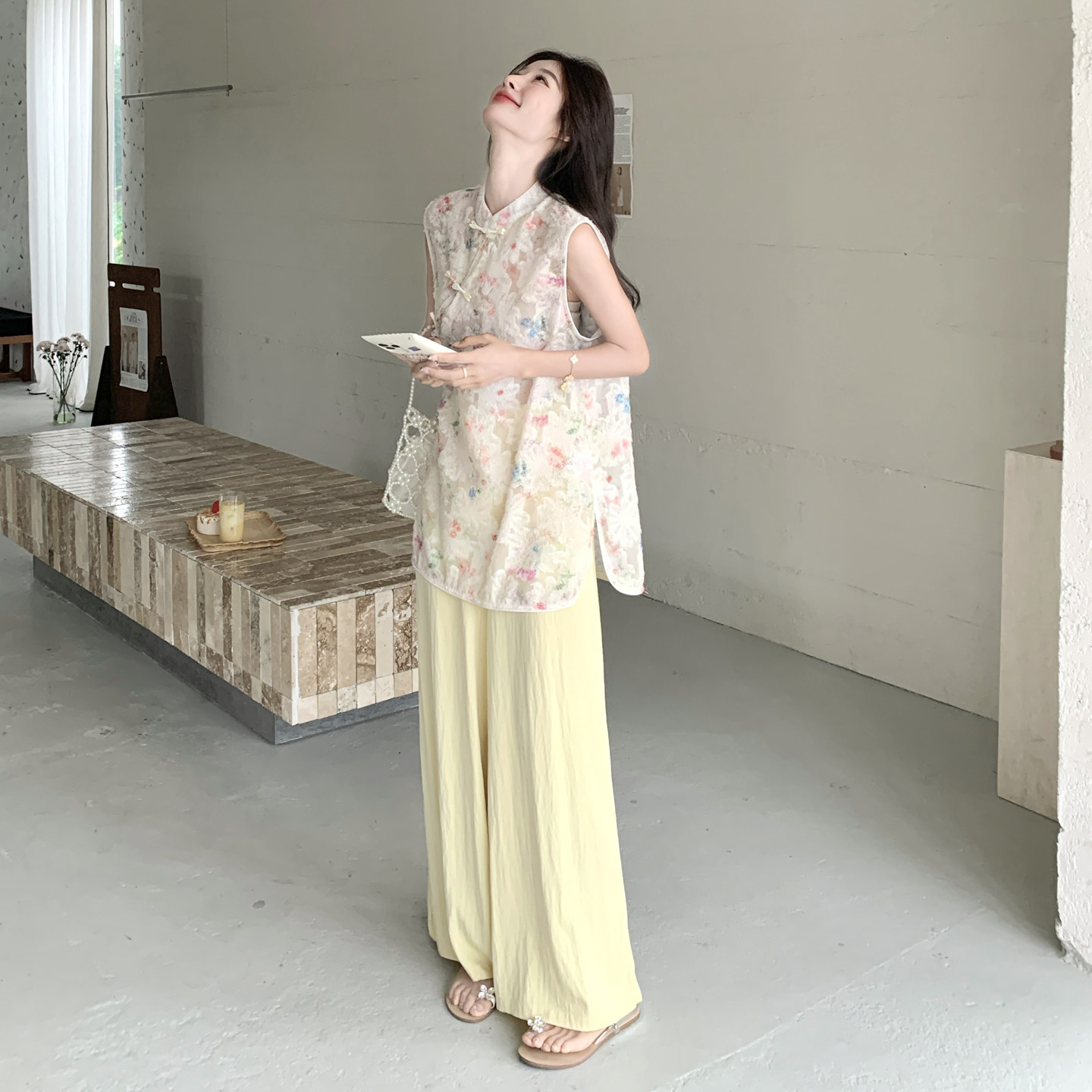 夏季新中式风套装两件套#2559-P160-K238,女装套装/套裙,2C111