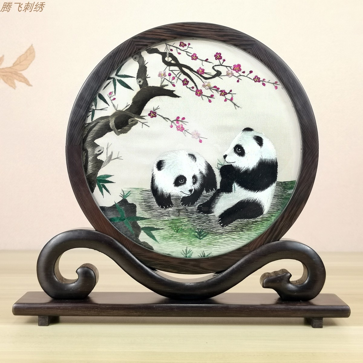双面苏绣摆件会议乔迁国风礼品图片