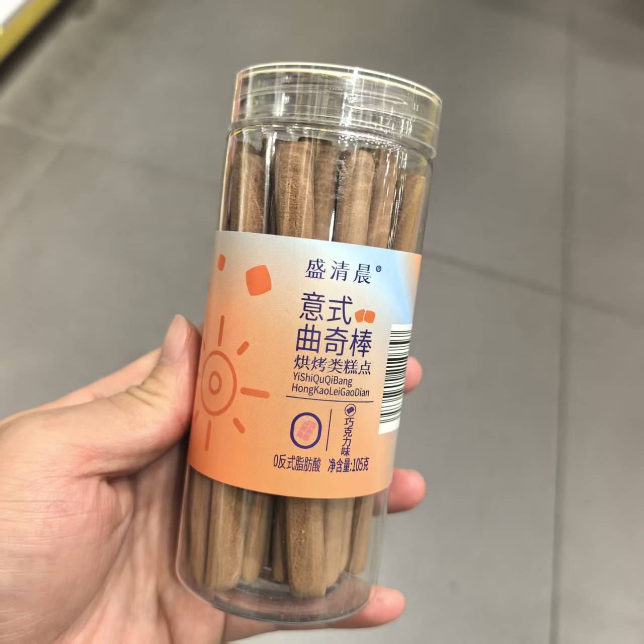盛清晨意式曲奇棒巧克力原味105g图片