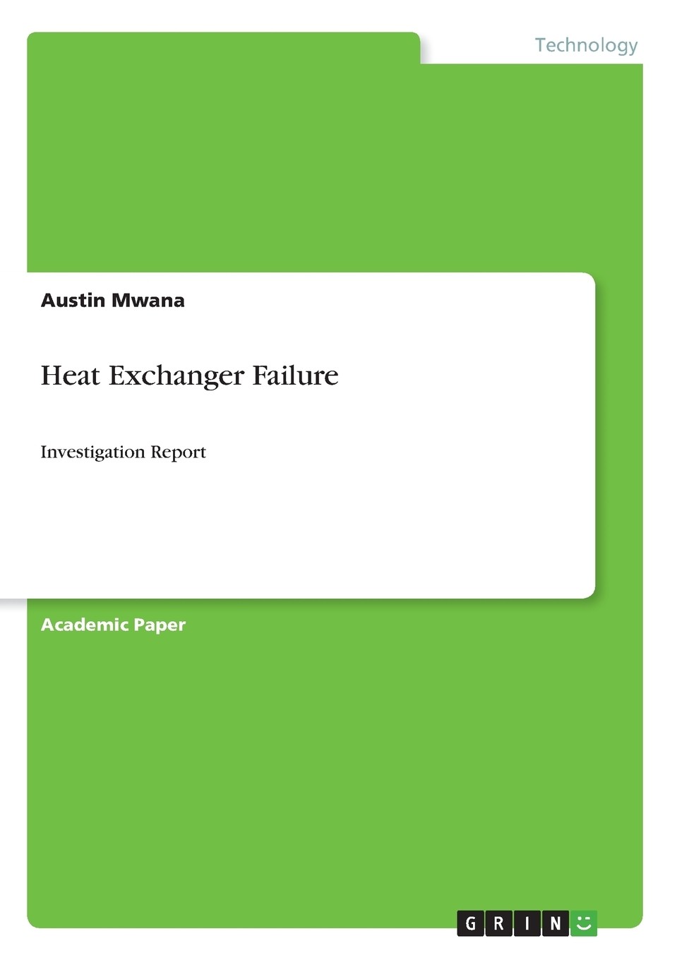 【预售 按需印刷】heat exchanger failure