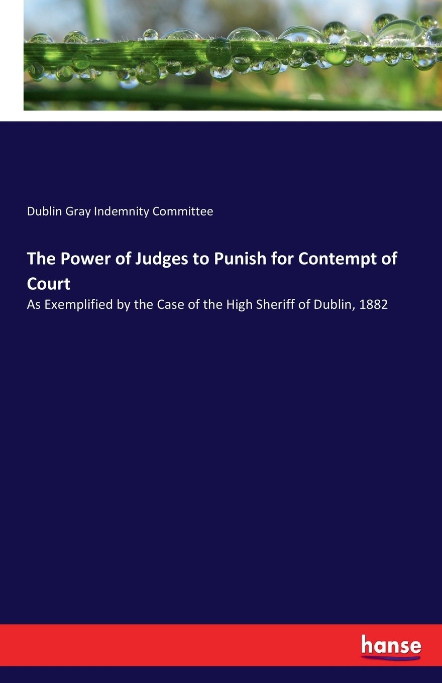 【预售 按需印刷】the power of judges to punish for contempt of