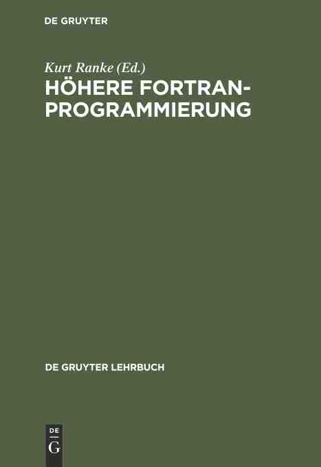 预售 按需印刷 H?here FORTRAN Programmierung 书籍/杂志/报纸 经济管理类原版书 原图主图