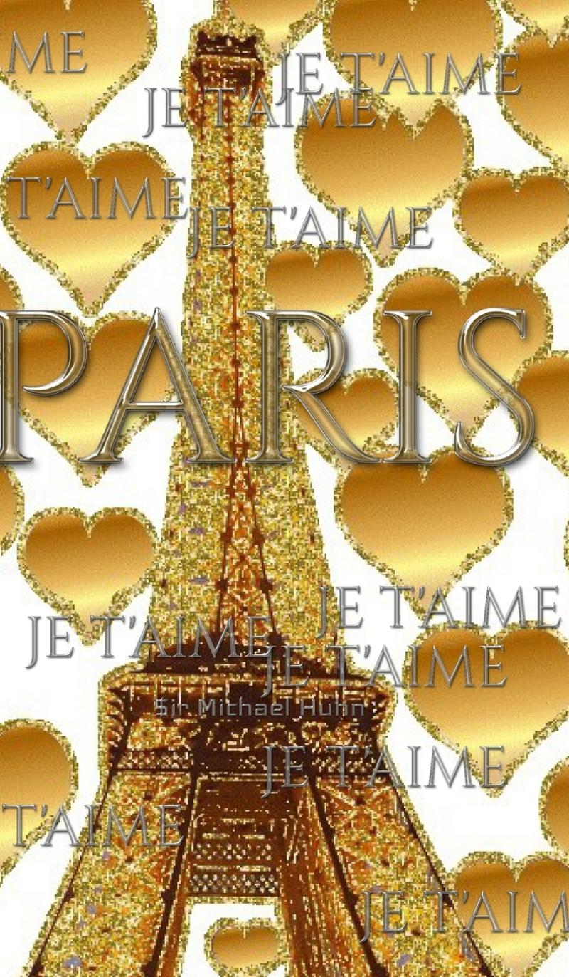 【预售按需印刷】je t aime gold glitter eiffel Tower creative blank journal sir Michael designer edition-封面