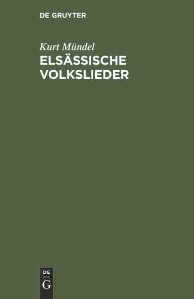 预售按需印刷 Els?ssische Volkslieder