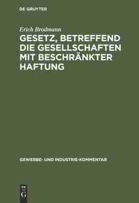 预售 按需印刷 Gesetz  betreffend die Gesellschaften mit beschr?nkter Haftung