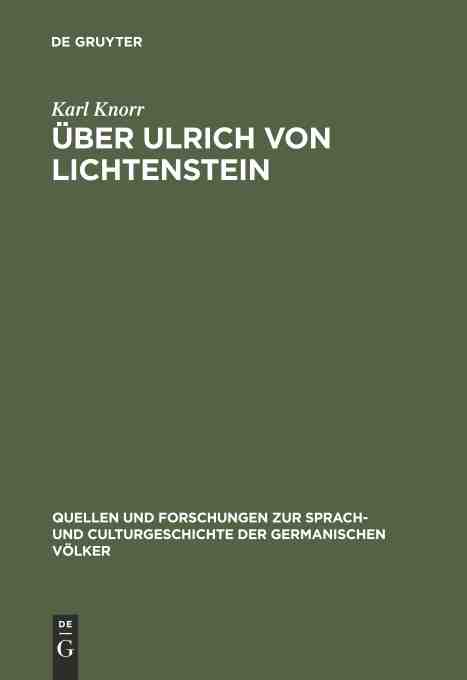 预售按需印刷über Ulrich von Lichtenstein