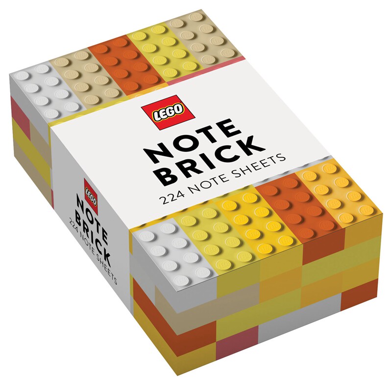 乐高 便签纸 黄橙砖面 LEGO Note Brick - Yellow 英文原版书 趣味礼品 中图