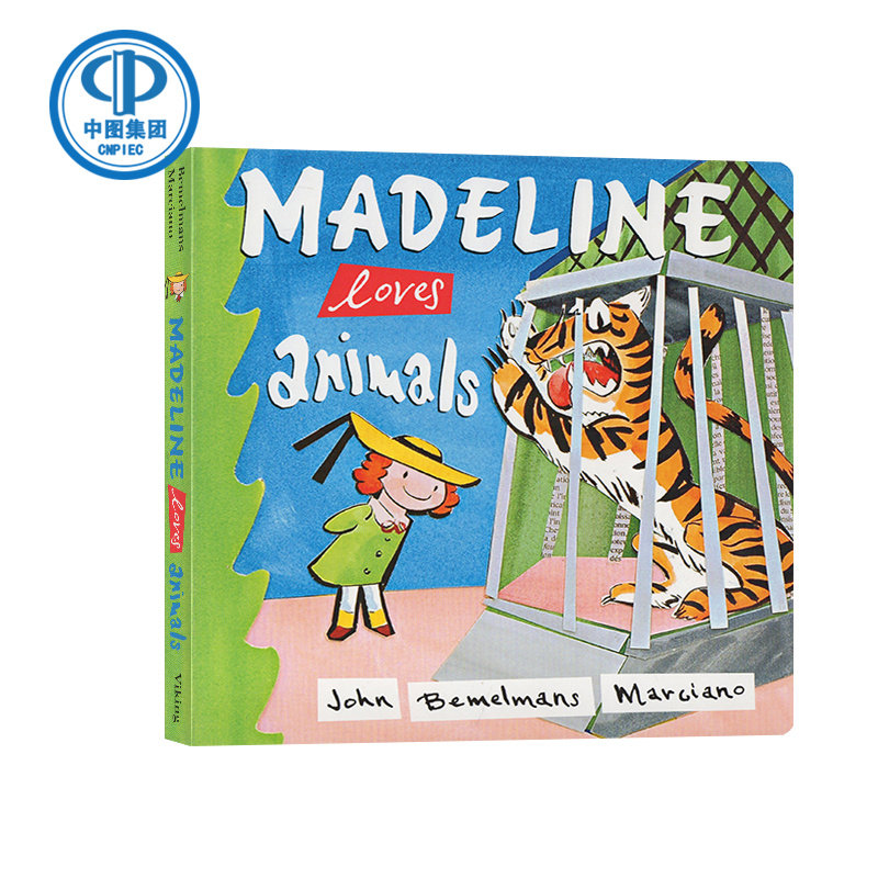英文原版 madeline loves animals 玛德琳系列 纸板书 儿童英文