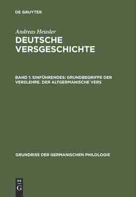 预售 按需印刷 Einführendes: Grundbegriffe der Verslehre. Der altgermanische Vers