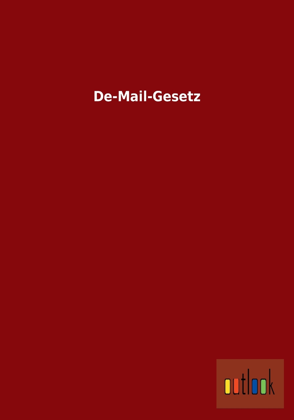 预售按需印刷de-Mail-Gesetz德语ger