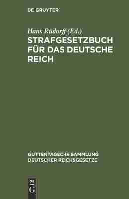 预售 按需印刷 Strafgesetzbuch für das Deutsche Reich