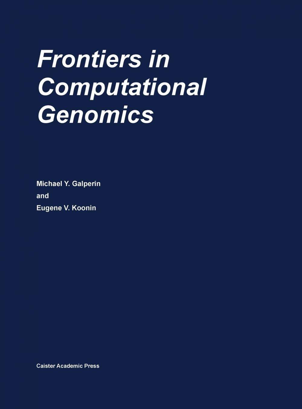 【预售 按需印刷】frontiers in computational genomics