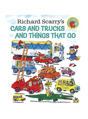 原版Cars and Trucks and Things That Go汽车与货车 英文原版儿童绘本图书 斯凯瑞轱辘轱辘转