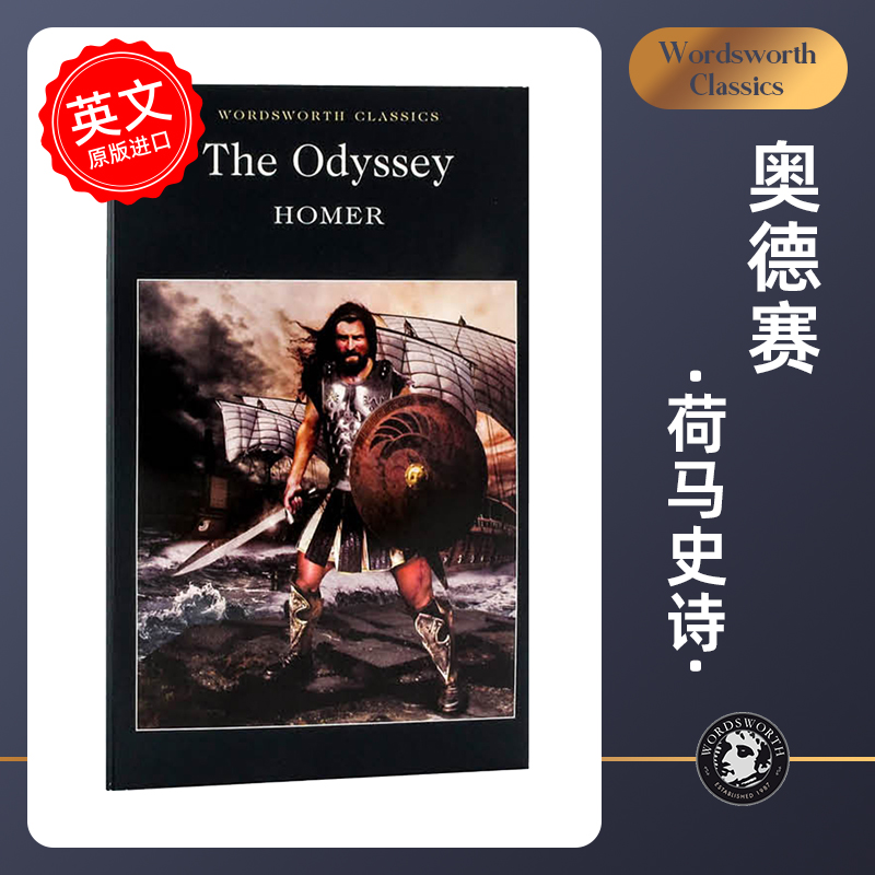 The Odyssey奥德赛荷马史诗英语小说读物环保纸口袋书【Wordsworth Classics系列】中图原版进口