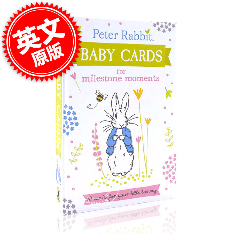 Peter Rabbit Baby Cards: For Milestone Moments 英文原版 彼得兔 宝宝认知卡片 中图