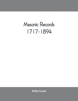 预售 按需印刷 Masonic records  1717-1894