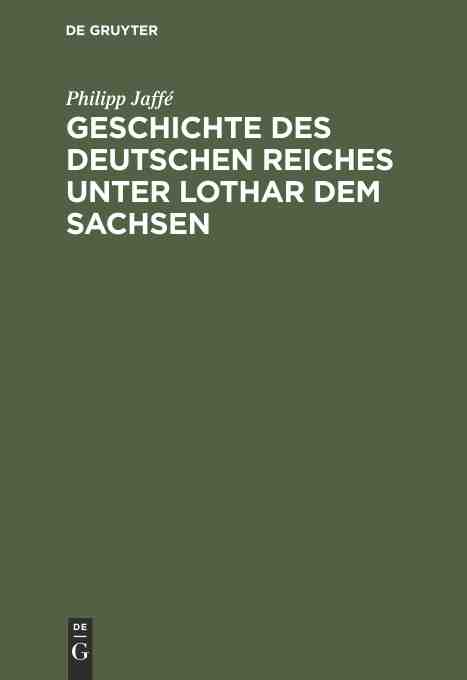 预售 按需印刷 Geschichte des deutschen Reiches unter Lothar dem Sachsen 书籍/杂志/报纸 人文社科类原版书 原图主图