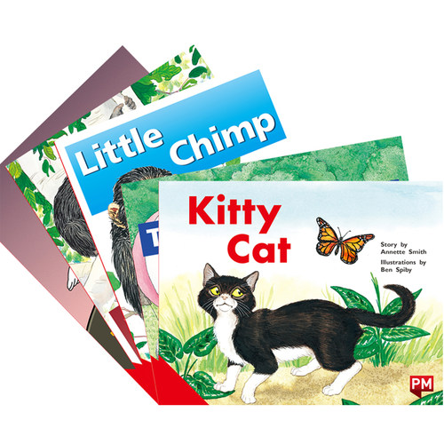 原版进口英文PM彩虹阅读系列PM READERS - RED, SET 3A FICTION READERS X 5红色级别 Level3A全套5册儿童初级英语分级阅读故事书