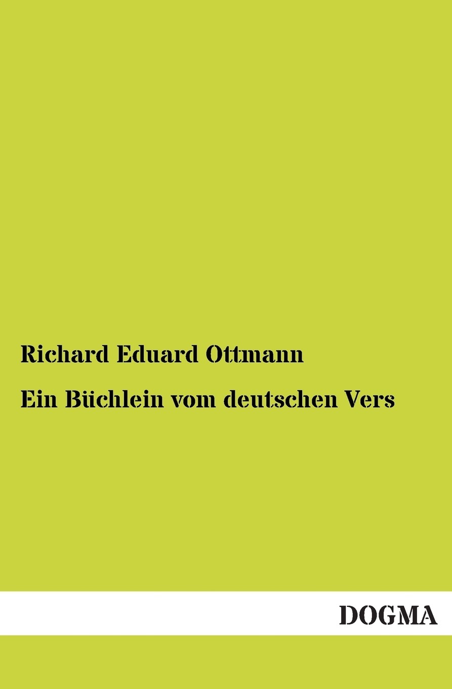 预售 按需印刷ein büchlein vom deutschen vers德语ger