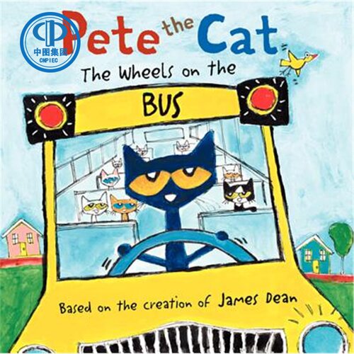 英文原版 皮特猫 Pete the Cat: The Wheels on the Bus