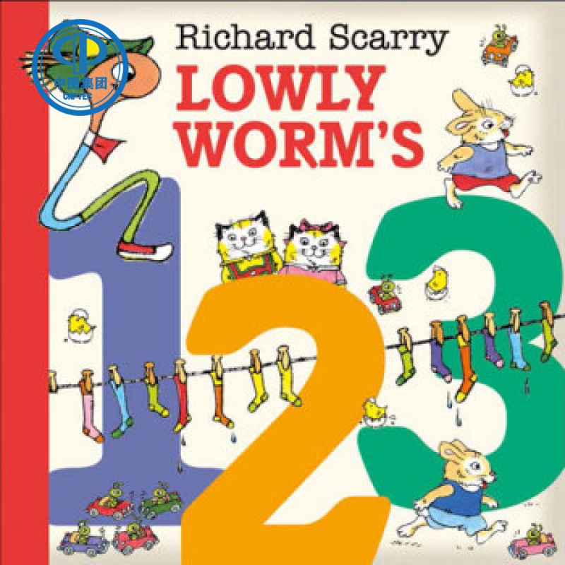 进口原版/LOWLY WORM’S 123/Richard/Scarry