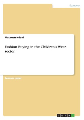 预售 按需印刷Fashion Buying in the Children s Wear sector