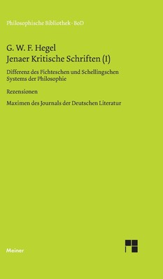 预售 按需印刷 Jenaer Kritische Schriften / Jenaer Kritische Schriften (I)德语ger