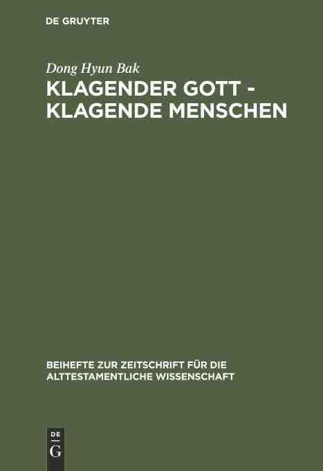 预售按需印刷 Klagender Gott klagende Menschen