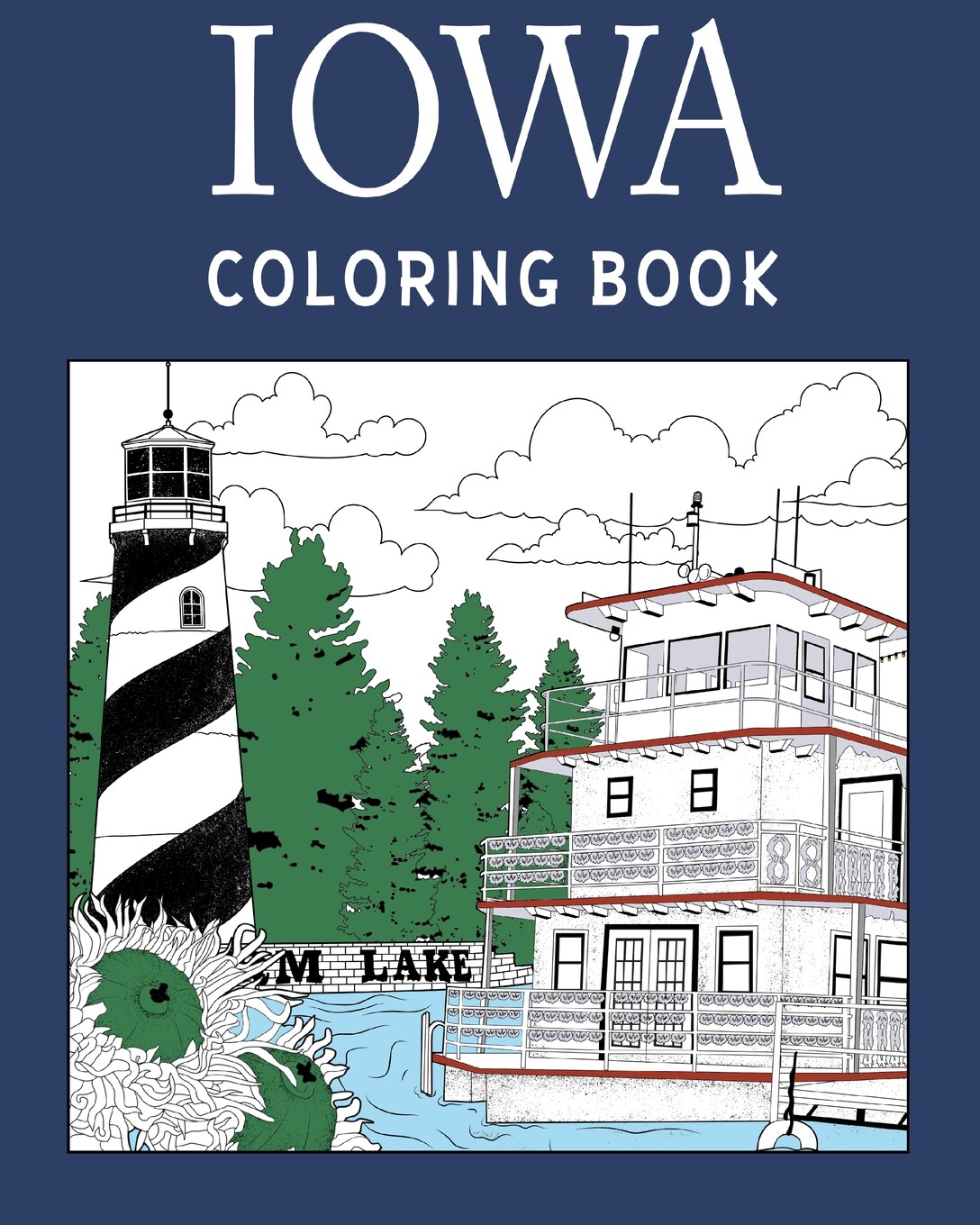 预售 按需印刷  iowa coloring book