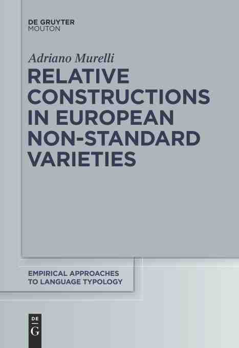 预售 按需印刷 Relative Constructions in European Non Standard Varieties