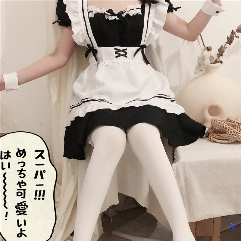 洛丽塔男女佣套装伪娘制服女装大佬可爱女仆装cd变装萝莉连衣裙