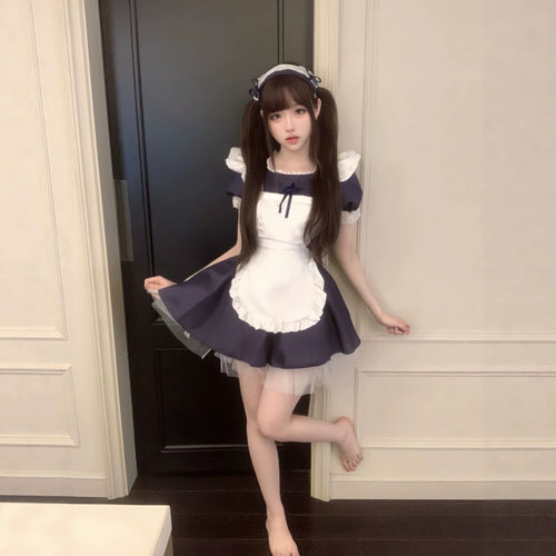 二次元日系伪娘cos变装女仆甜美连衣裙洛丽塔男仆cd变装制服套装