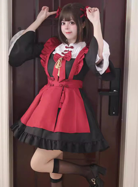 日系大码反串演出服女仆伪娘cd变装连衣裙cos中国风女装大佬制服