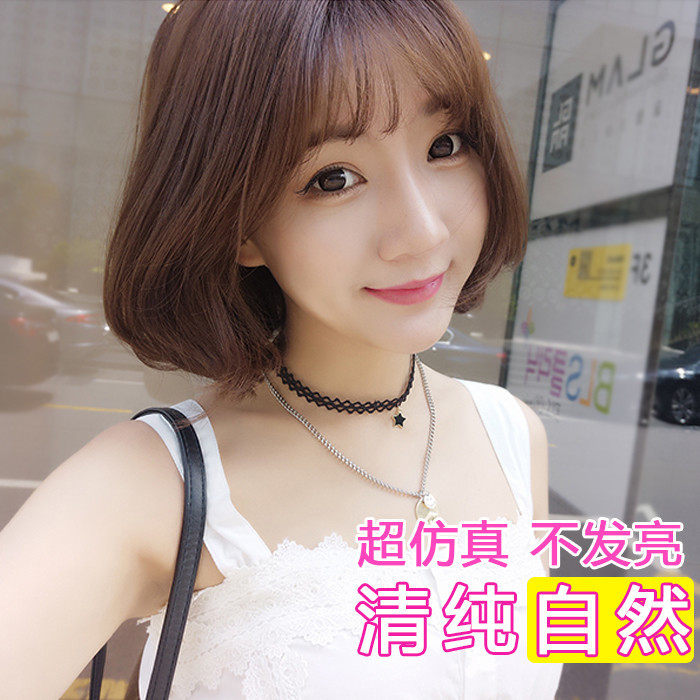 伪娘风女装大佬短发中分梨花头图片