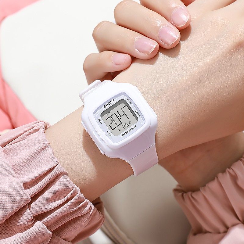 儿童多功能手表女生女童小学生夜光初中生可爱简约学院风电子表男