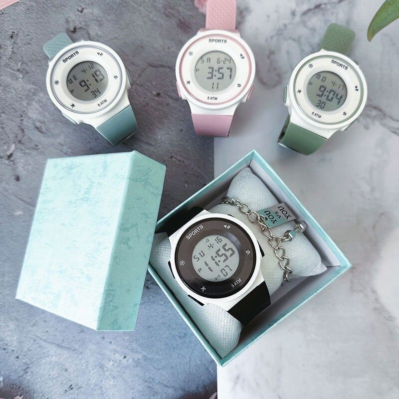 多功能手表男女款青少年中学生小学生儿童时尚潮流气质夜光电子表