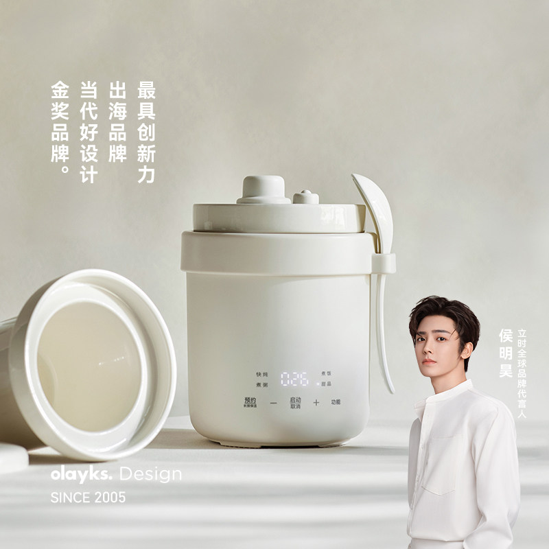 olayks立时微压陶瓷电炖盅家用迷你小型电炖锅炖汤锅煮粥电饭锅煲