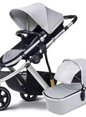 babyruler高景观婴儿推车避震可坐可躺折叠双向新生儿童三轮推车