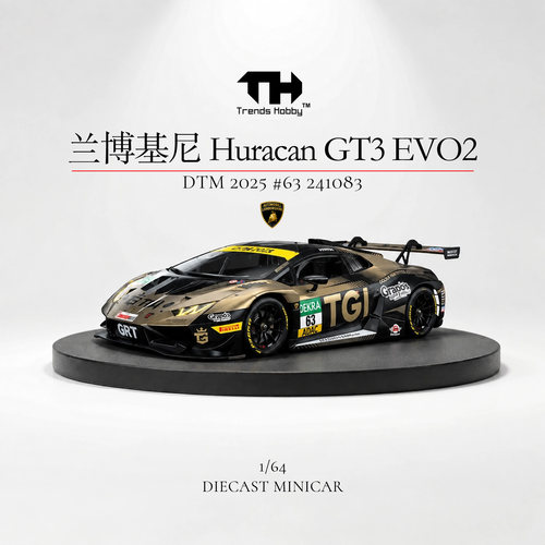 TH164兰博基尼GT3DTM63号车模