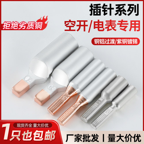 C45空开专用铜铝插针DTLC GTLA DTA-10/16/25平方电表专用线鼻子