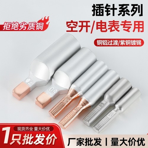 C45空开专用铜铝插针DTLC GTLA DTA-10/16/25平方电表专用线鼻子